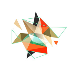 Fototapeta na wymiar Vector triangle abstract background, low poly concept