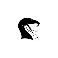 vector silhouette snake head logo
