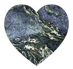 Hand drawn heart texture illustration isolated on white  love