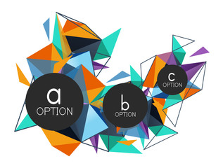 Vector triangle abstract background, low poly concept