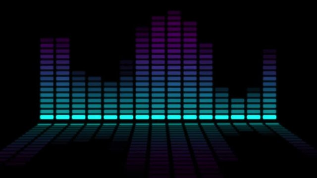 Moving bars of colorful audio equalizer 
