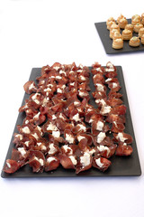 tray full with italian style finger food