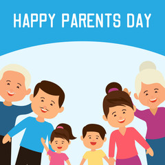 Obraz na płótnie Canvas happy parents's day concept
