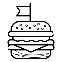 burger icon vector