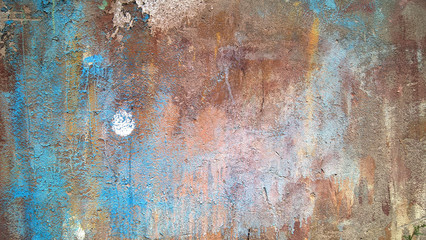 Minsk, Belarus 15.07.2018 The surface of the old metal with paint