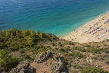 Fototapeta na wymiar cleopatra beach in Alanya Turkey is a most famous beach 
