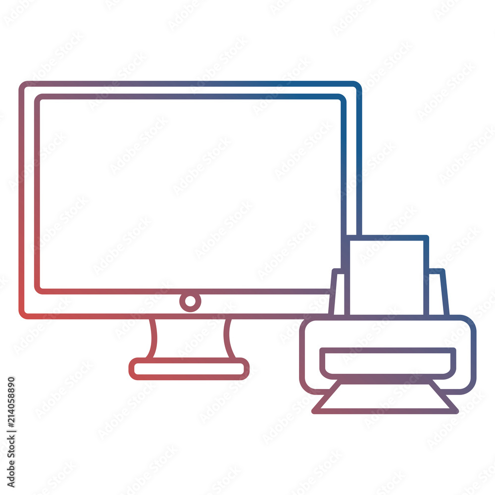 Poster computer display with printer