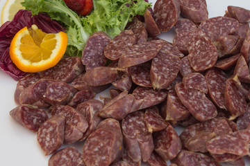Salsiccia stagionata a fette
