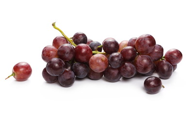 Cardinal grapes isolated on white background
