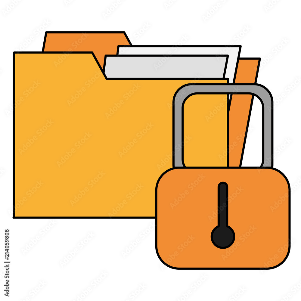 Poster file folder with padlock