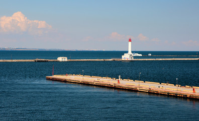 View of the lighthouse, which is the symbol of the city..