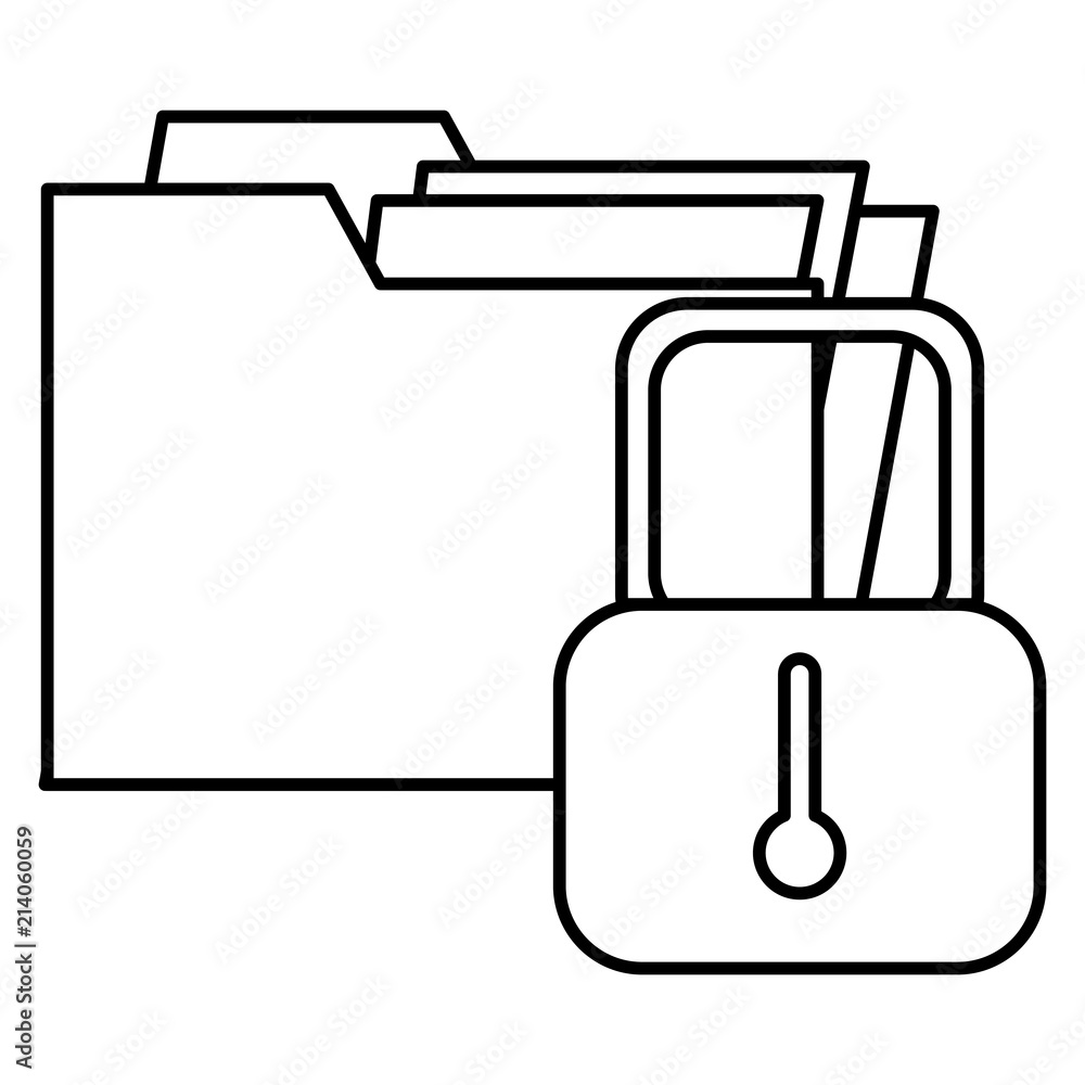Poster file folder with padlock