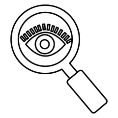 magnifying glass and eye