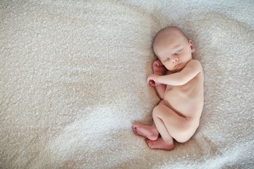 Newborn baby, 3 weeks, sleeping