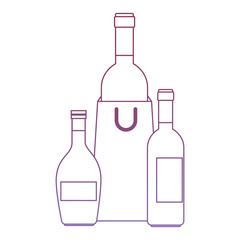 wine bottles with shopping bag