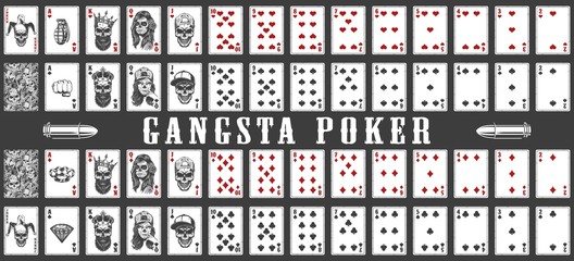 deck of gangsta playing cards