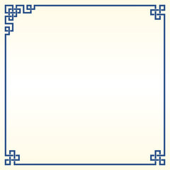 Traditional Chinese Blue Porcelain And White Jade Colors Background, The Great Wall Frame 