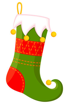 Colorful cartoon cute christmas stocking