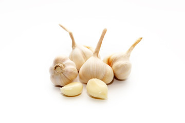 Garlic isolated in white background.