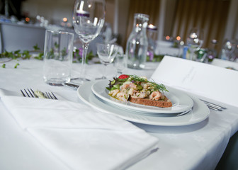 Wedding table setting