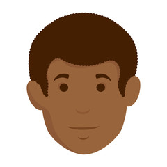 young african man avatar head character
