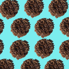 red venere rice on pastel background, tipycal diet healthy italian recipe, minimal pop mood