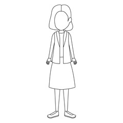 beautiful and young woman character