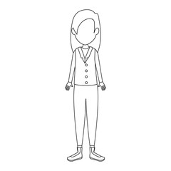 beautiful and young woman character