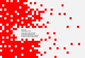 17 August. Indonesia Independence Day background. Flags Vector illustration