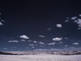 infrared photography - ir photo of landscape under sky with clouds - the art of our world in the...