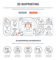 Linear Banner of 3D Bioprinting.