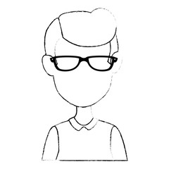 young man with glasses avatar character