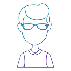 young man with glasses avatar character vector illustration design