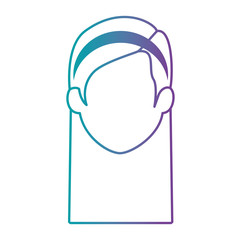 beautiful and young woman head character vector illustration design