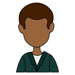 young african man avatar character vector illustration design