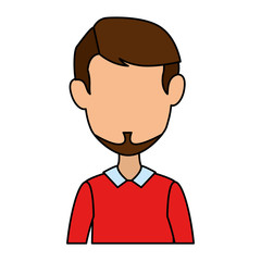 young man avatar character vector illustration design