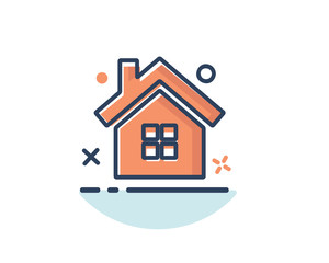 house icon line filled design illustration,designed for web and app