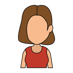 beautiful and young woman character vector illustration design