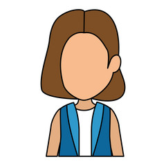 beautiful and young woman character vector illustration design