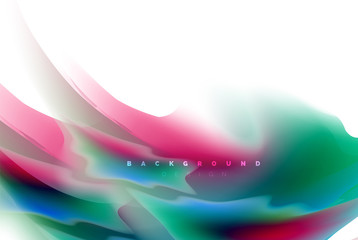 Holographic fluid colors flow, colorful liquid mixing colours motion concept