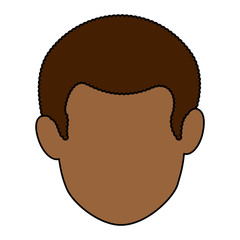 young african man avatar head character vector illustration design