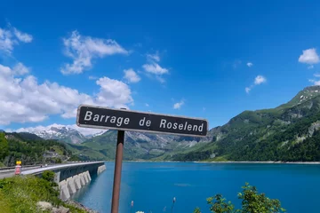Deurstickers Dam Venez visiter le barrage de Roselend en Savoie !