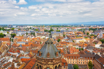 Obraz premium .Panoramic view from the cathedral of Strasbourg. Alsace. France.