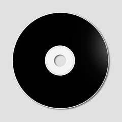 Black CD - DVD mockup template isolated on Grey