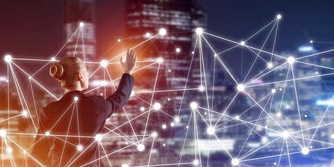 Obraz premium Modern wireless technologies and networking as tool for effective business