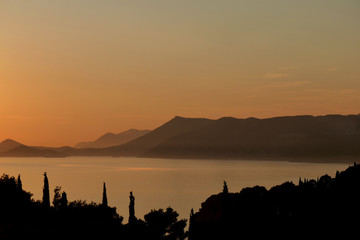 Sunset over Dubrovnik