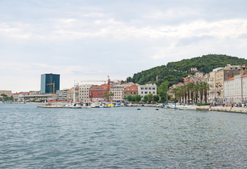 Naklejka premium View on Marjan park and town Split in Croatia.