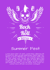 Rock and Roll Forever Summer Fest Colorful Poster