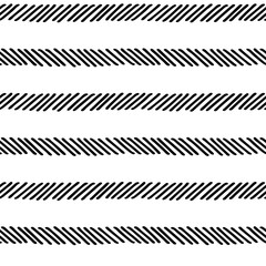 Minimalist black and white hand drawn vector seamless pattern. 