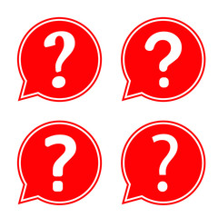 Question mark in a speech bubble. Question mark icon.